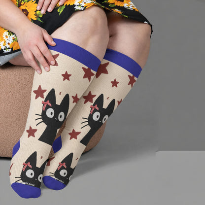 Chaussettes de compression Cat Star grandes tailles - Bleu (1 paire) - 4XL - image 2