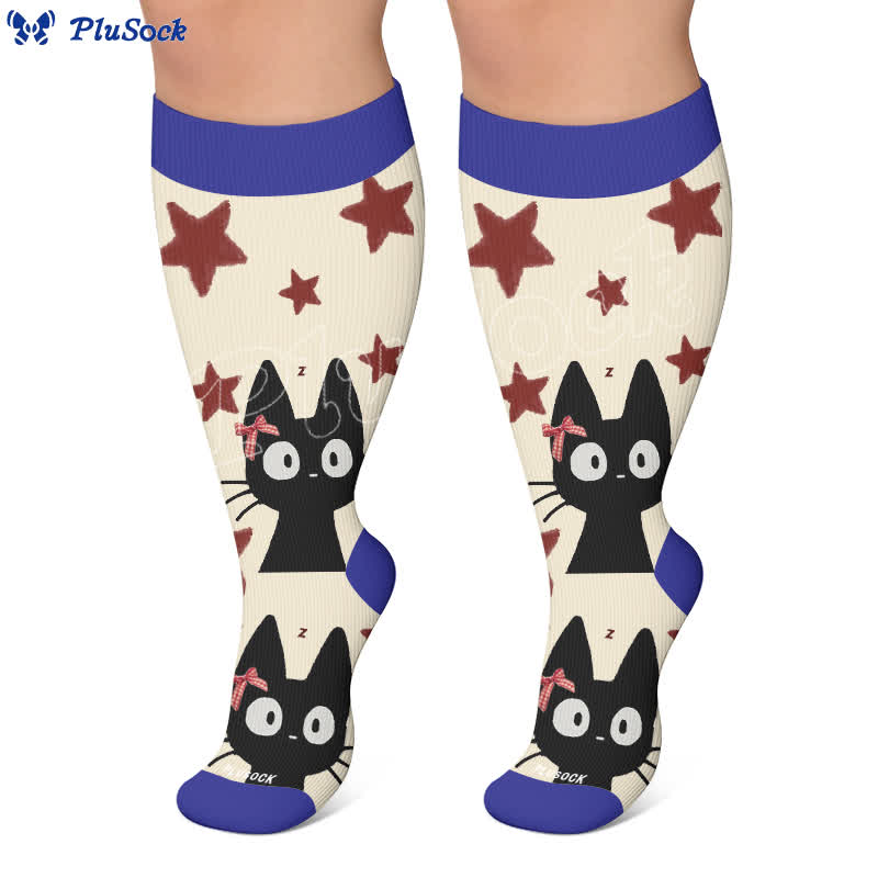 Chaussettes de compression Cat Star grandes tailles - image 6