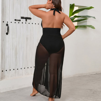 Maillot de bain une pièce avec jupe de plage - image 1