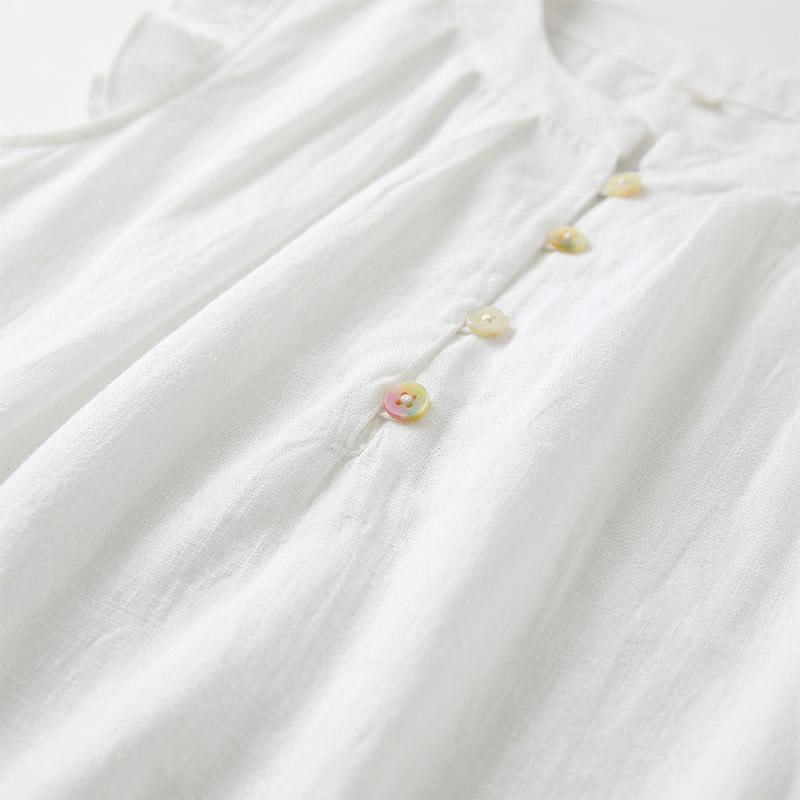 Blouse sans manches à volants grande taille - image 9