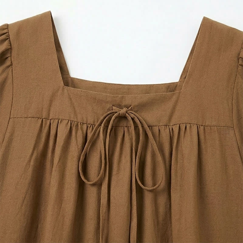 Blouse grande taille d'inspiration vintage à col carré - image 15