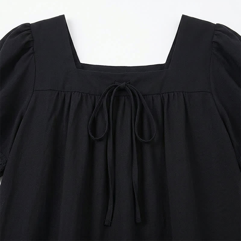 Blouse grande taille d'inspiration vintage à col carré - image 13