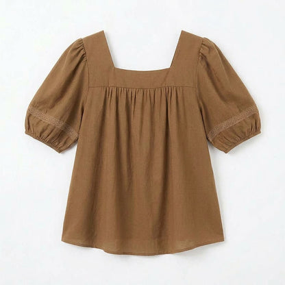 Blouse grande taille d'inspiration vintage à col carré - image 12