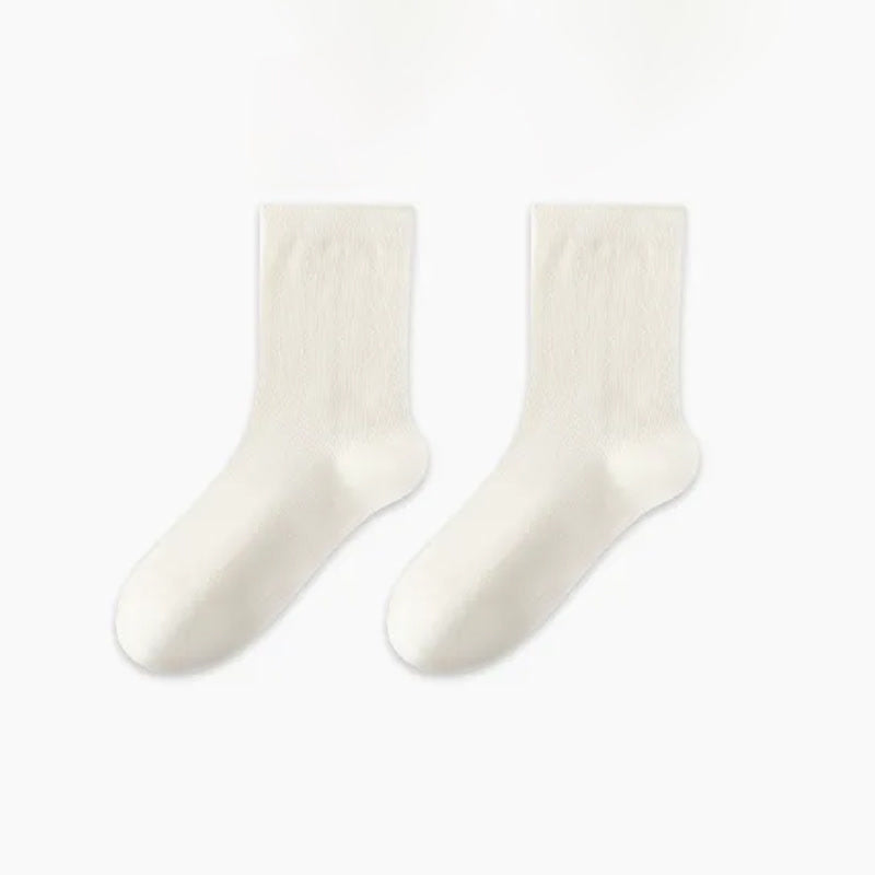 Chaussettes blanches côtelées douces (3 paires) - image 9
