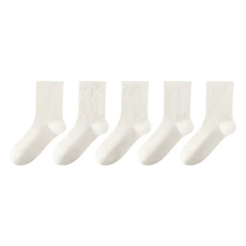 Chaussettes blanches côtelées douces (3 paires) - image 10