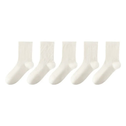 Chaussettes blanches côtelées douces (3 paires) - image 10