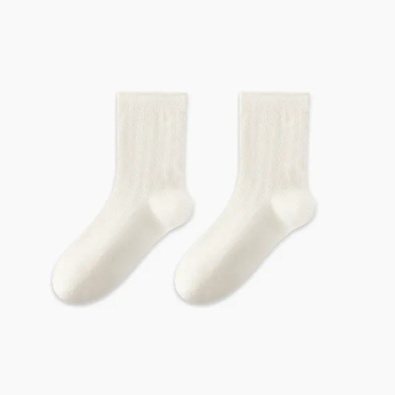 Chaussettes blanches côtelées douces (3 paires) - Blanc-C - EU36-47 (US3-13) - image 6