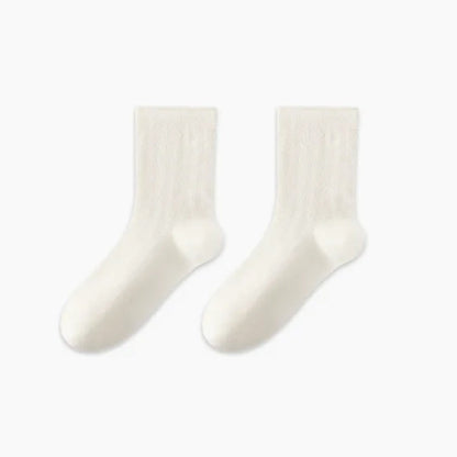 Chaussettes blanches côtelées douces (3 paires) - Blanc-C - EU36-47 (US3-13) - image 6