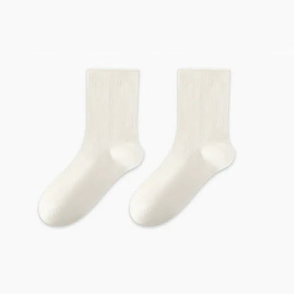 Chaussettes blanches côtelées douces (3 paires) - Blanc-E - EU36-47 (US3-13) - image 8