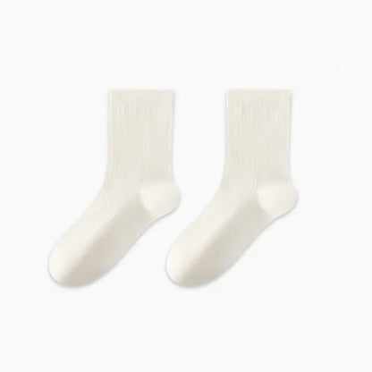 Chaussettes blanches côtelées douces (3 paires) - Blanc-D - EU36-47 (US3-13) - image 7