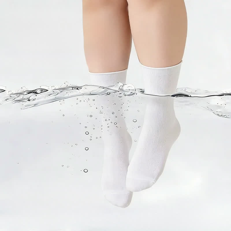 Chaussettes blanches côtelées douces (3 paires) - image 2