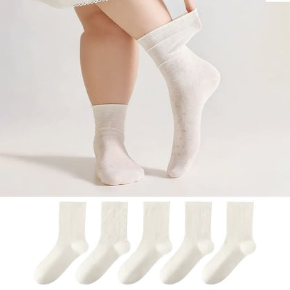 Chaussettes blanches côtelées douces (3 paires) - image 0
