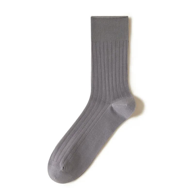 Chaussettes courtes côtelées transparentes (5 paires) - Gris foncé - EU39-44(US6-10) - image 6