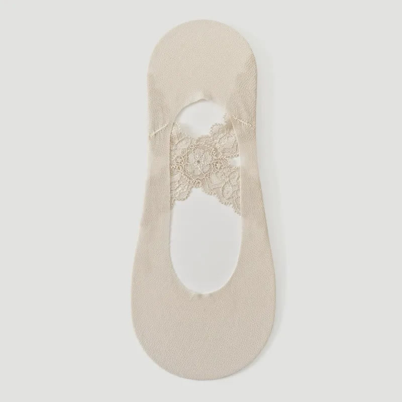 Chaussettes invisibles respirantes en dentelle (3 paires) - Gris - UE35-39 (US2-6) - image 7