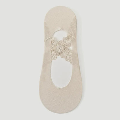 Chaussettes invisibles respirantes en dentelle (3 paires) - Gris - UE35-39 (US2-6) - image 7