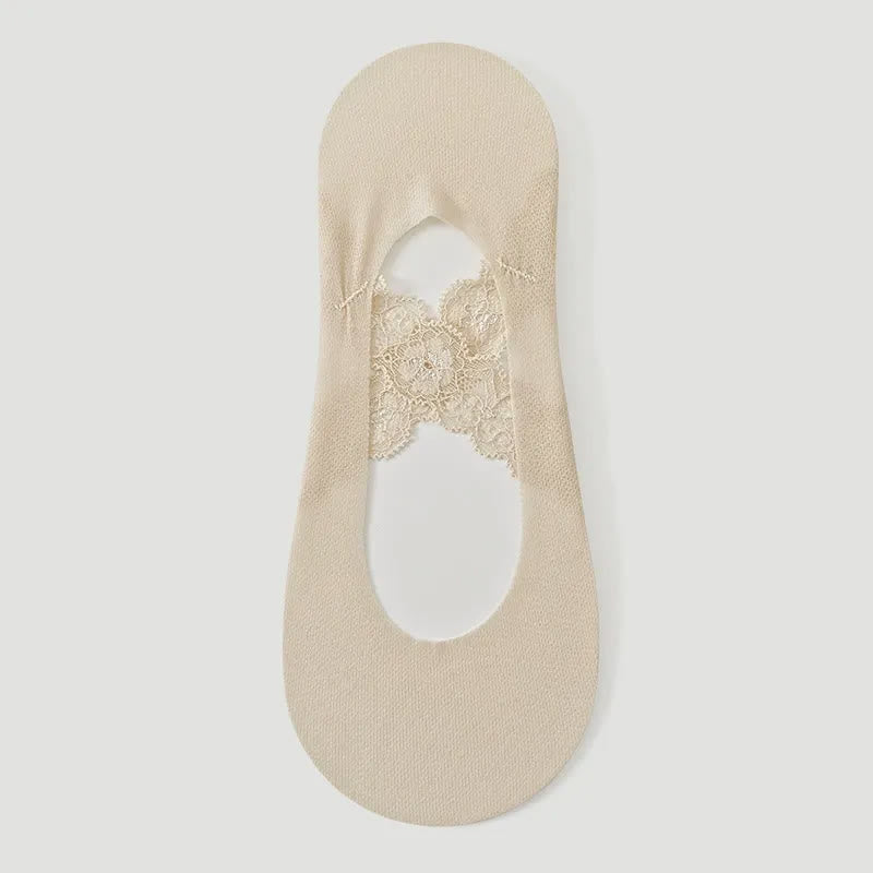 Chaussettes invisibles respirantes en dentelle (3 paires) - Abricot - UE35-39 (US2-6) - image 9