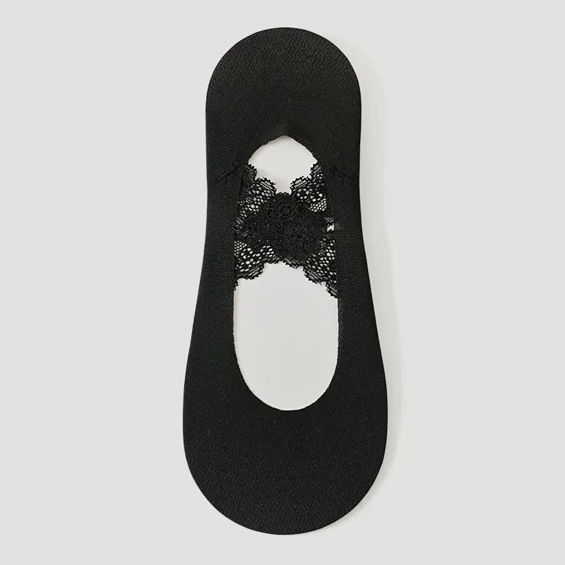 Chaussettes invisibles respirantes en dentelle (3 paires) - Noir - UE35-39 (US2-6) - image 10