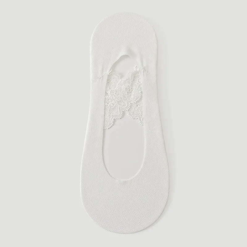 Chaussettes invisibles respirantes en dentelle (3 paires) - Blanc - UE35-39 (US2-6) - image 6