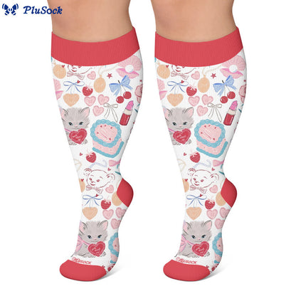 Chaussettes de compression grandes tailles en forme de cœur de chiot - image 5
