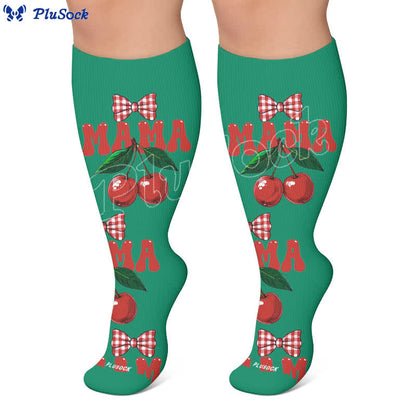 Chaussettes de compression Cherry Bow Mama grandes tailles - image 5