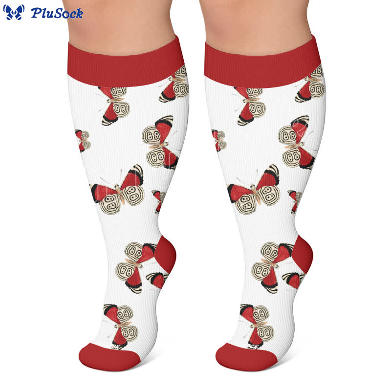 Chaussettes de compression Butterfly Flame grande taille - image 7