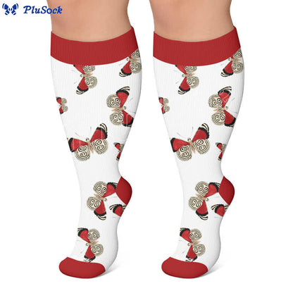 Chaussettes de compression Butterfly Flame grande taille - image 7