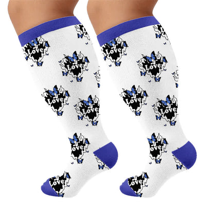 Chaussettes de compression Butterfly Flame grande taille - image 9