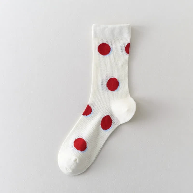 Chaussettes courtes transparentes à pois (4 paires) - Pois - 40(US2-7) - image 5