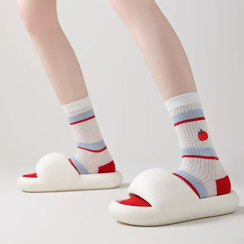 Chaussettes courtes transparentes à pois (4 paires) - image 1