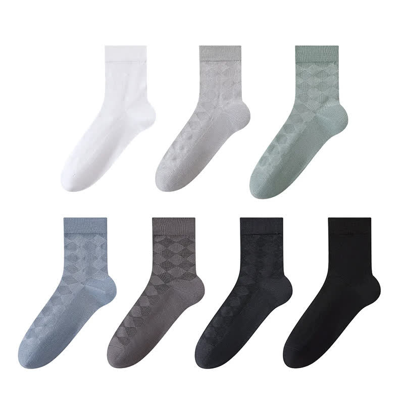 Chaussettes courtes en maille losange douce (4 paires) - image 10