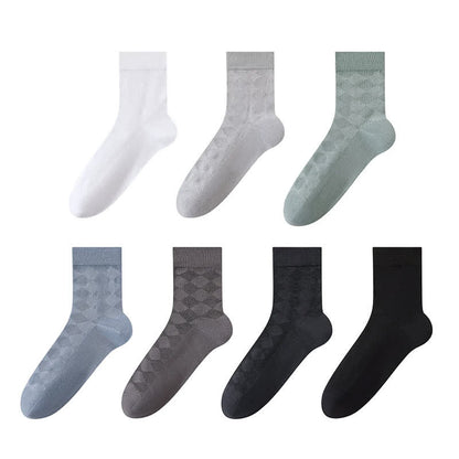 Chaussettes courtes en maille losange douce (4 paires) - image 10