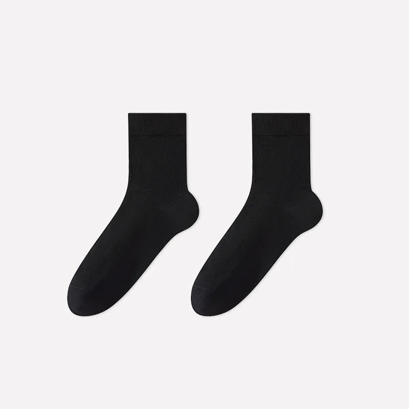 Chaussettes courtes en maille losange douce (4 paires) - Noir - EU40-45 (US7-11) - image 6