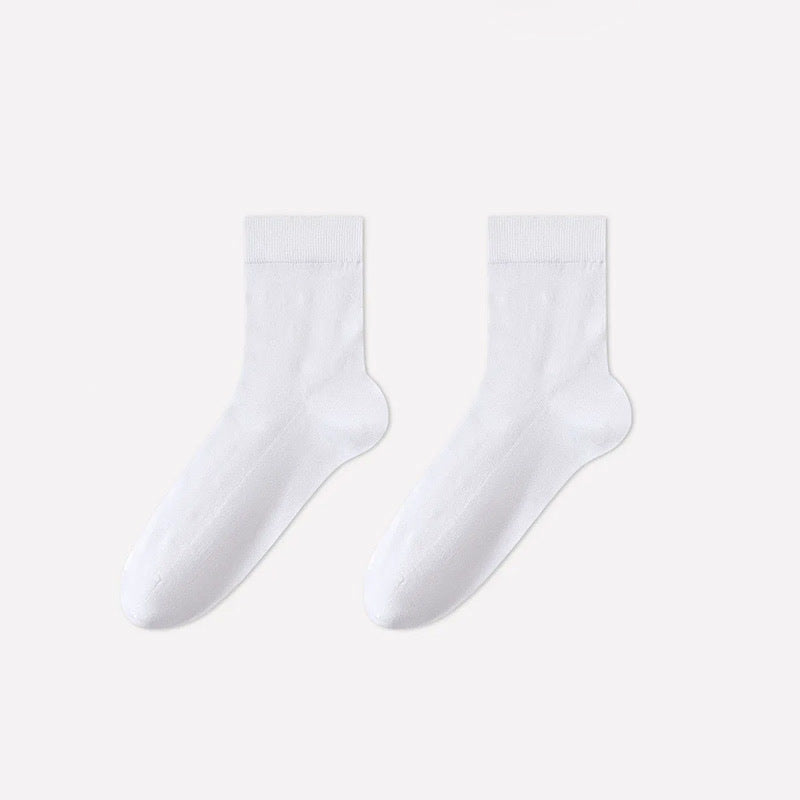 Chaussettes courtes en maille losange douce (4 paires) - Blanc - EU40-45 (US7-11) - image 3