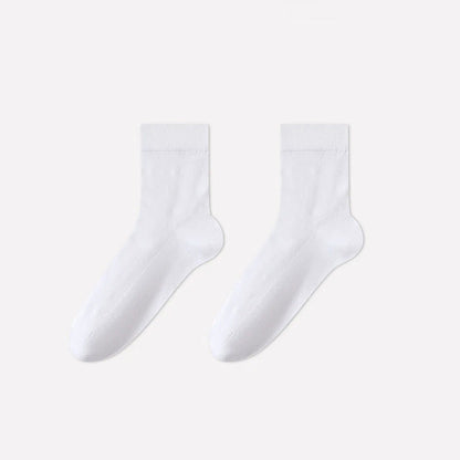 Chaussettes courtes en maille losange douce (4 paires) - Blanc - EU40-45 (US7-11) - image 3
