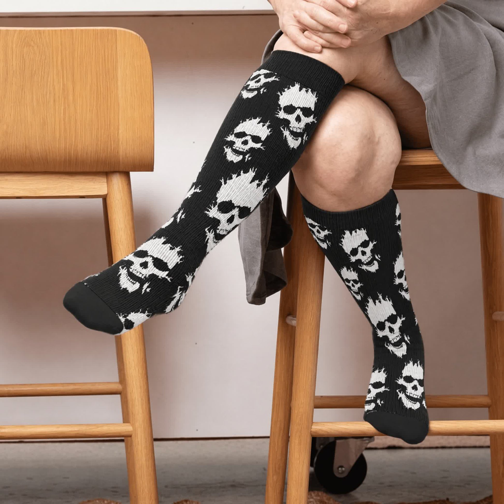 Chaussettes de compression Skull Bee grandes tailles - Noir (1 paire) - 4XL - image 2