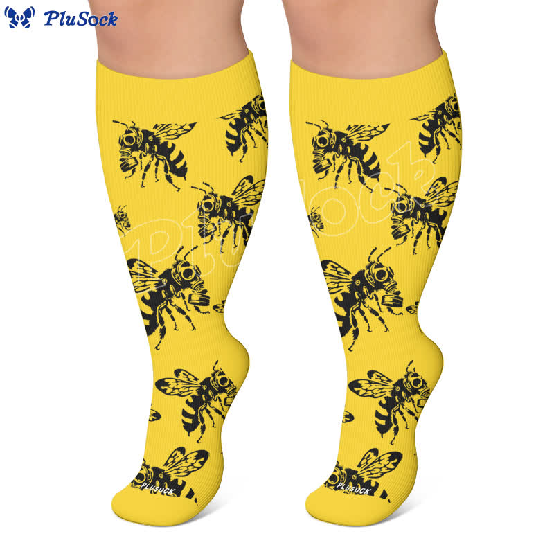 Chaussettes de compression Skull Bee grandes tailles - image 5