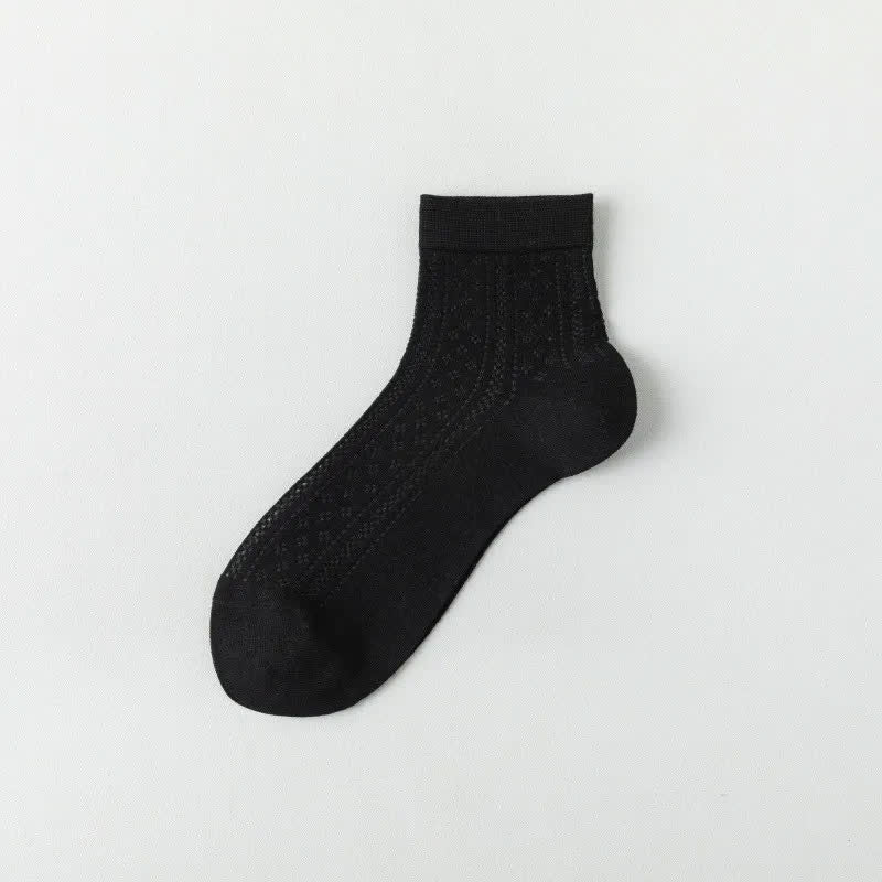 Chaussettes courtes respirantes en maille aérée (7 paires) - Noir - EU36-40(US3-7) - image 10