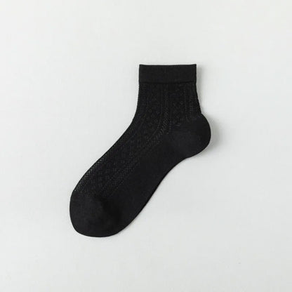 Chaussettes courtes respirantes en maille aérée (7 paires) - Noir - EU36-40(US3-7) - image 10