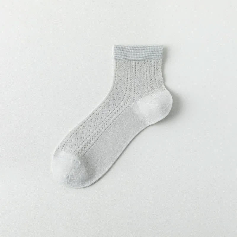Chaussettes courtes respirantes en maille aérée (7 paires) - Gris - EU36-40(US3-7) - image 7
