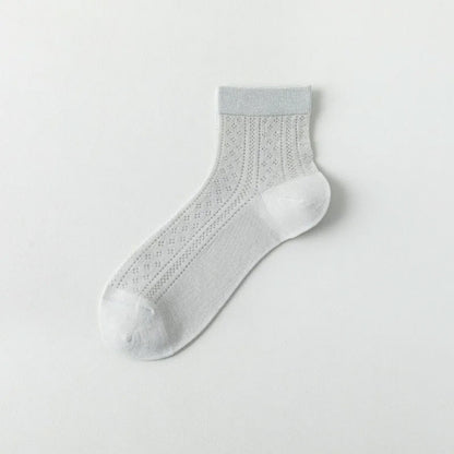 Chaussettes courtes respirantes en maille aérée (7 paires) - Gris - EU36-40(US3-7) - image 7