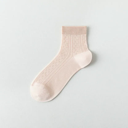 Chaussettes courtes respirantes en maille aérée (7 paires) - Rose - EU36-40(US3-7) - image 11
