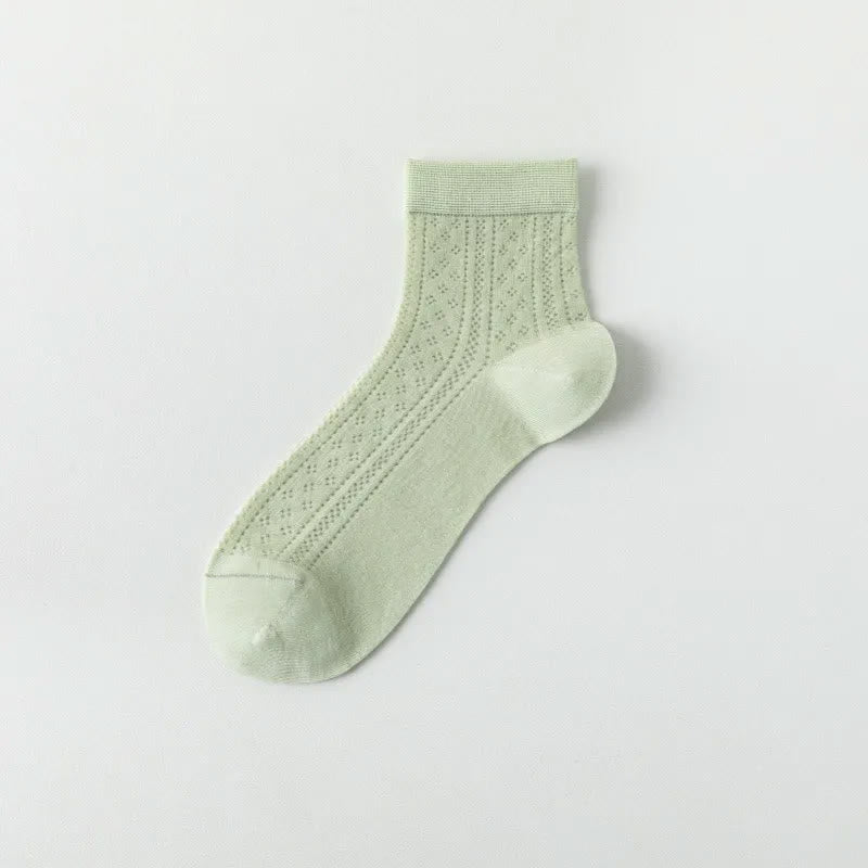 Chaussettes courtes respirantes en maille aérée (7 paires) - Vert - EU36-40(US3-7) - image 8