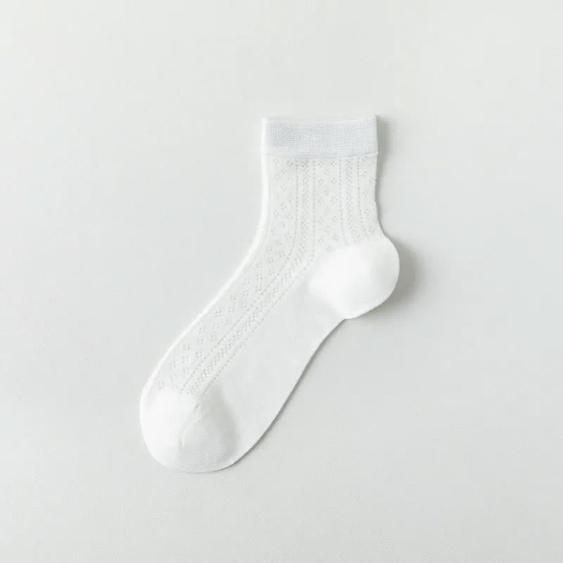 Chaussettes courtes respirantes en maille aérée (7 paires) - Blanc - EU36-40(US3-7) - image 5