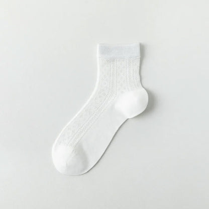 Chaussettes courtes respirantes en maille aérée (7 paires) - Blanc - EU36-40(US3-7) - image 5