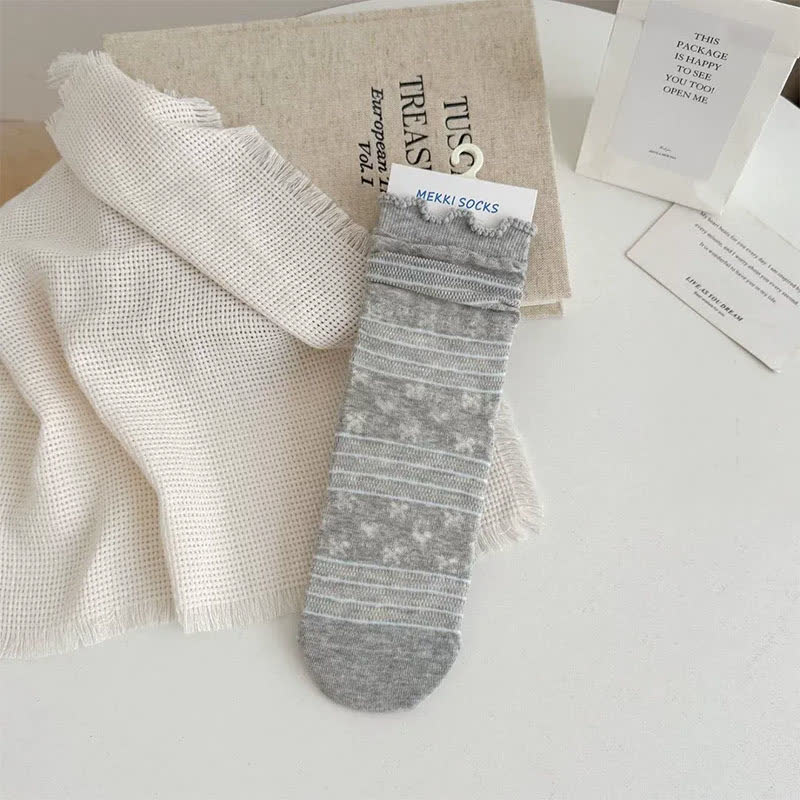 Chaussettes courtes douces en jacquard (5 paires) - Gris foncé - EU35-41 (US2-7,5) - image 6