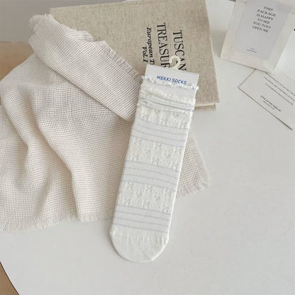 Chaussettes courtes douces en jacquard (5 paires) - Blanc - EU35-41 (US2-7,5) - image 4