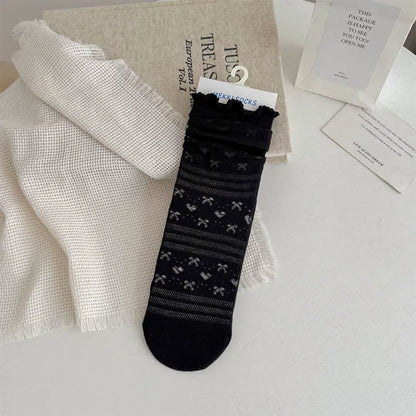 Chaussettes courtes douces en jacquard (5 paires) - Noir - EU35-41 (US2-7,5) - image 5
