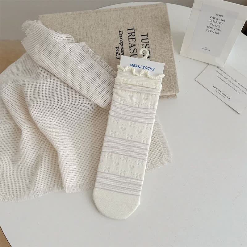 Chaussettes courtes douces en jacquard (5 paires) - Beige - EU35-41 (US2-7,5) - image 7