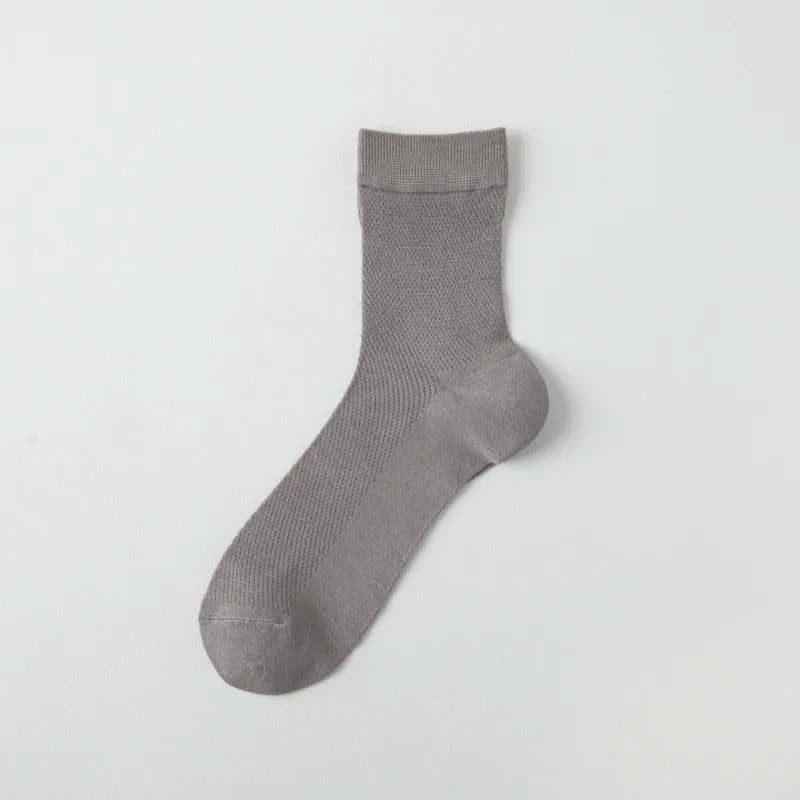 Chaussettes mi-mollet en maille aérée (6 paires) - Gris - UE35-43 (US2-9) - image 7