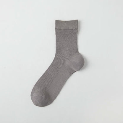 Chaussettes mi-mollet en maille aérée (6 paires) - Gris - UE35-43 (US2-9) - image 7